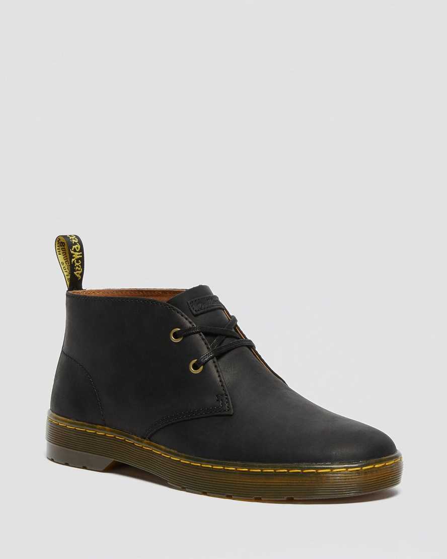 Dr. Martens Cabrillo Wyoming Nahka Miesten Desert Nilkkurit - Mustat Nilkkurit [965-QOZXDG]